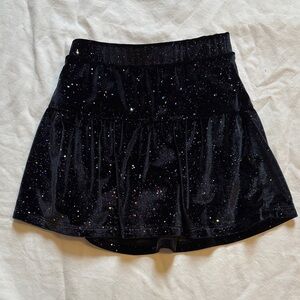 jumping beans Black Velvet Glitter Skort